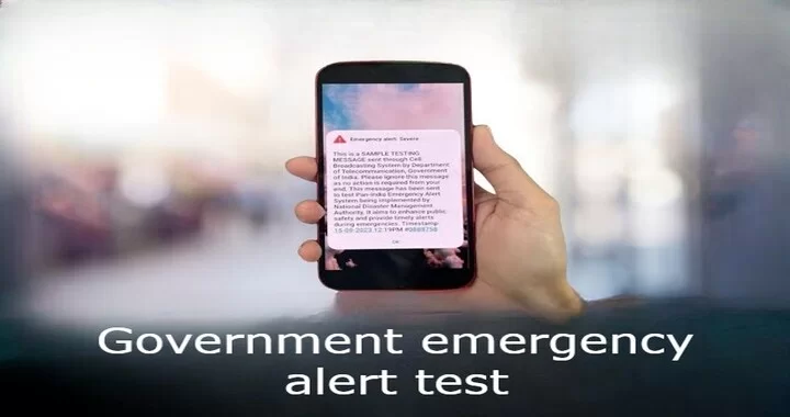 government emergency alert test