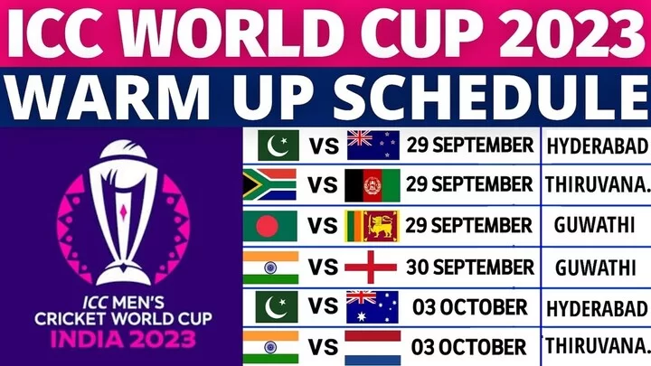 ICC World Cup warm up matches