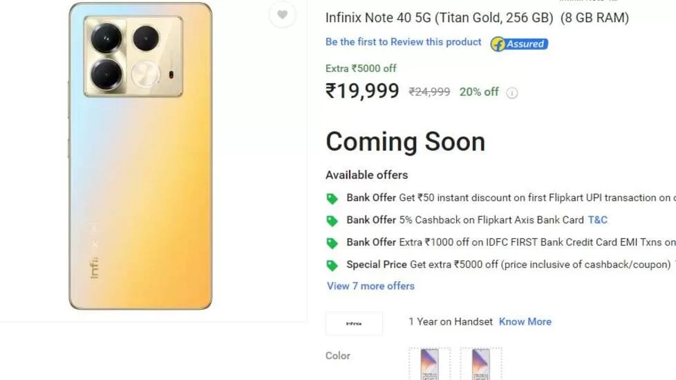 Infinix Note 40 5G
