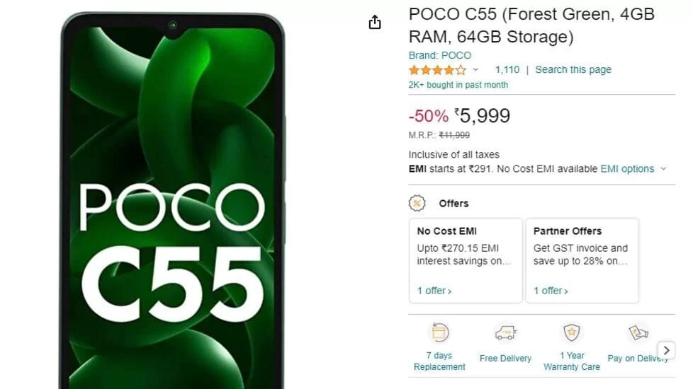 POCO C55 Offer