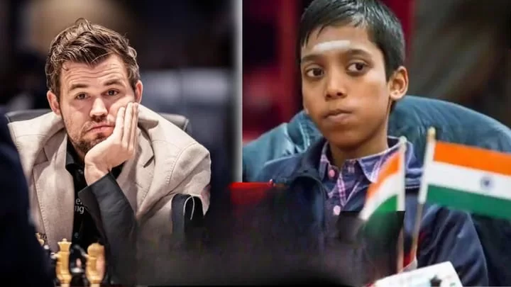 Rameshbabu Praggnanandhaa vs Carlsen 2023