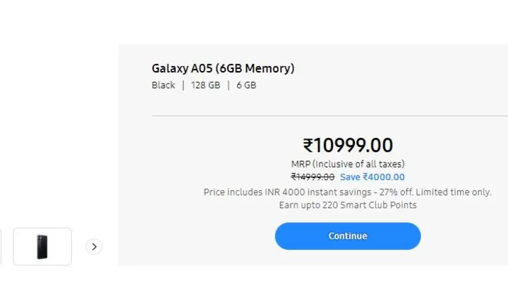 Samsung Galaxy A05 