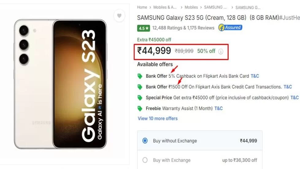 Samsung Galaxy S23 Price and Offer