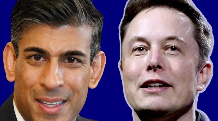 Elon Musk and Rishi Sunak 