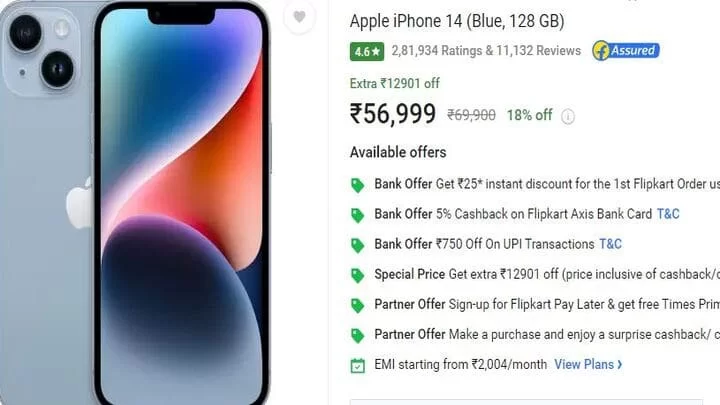 iPhone 14 offer
