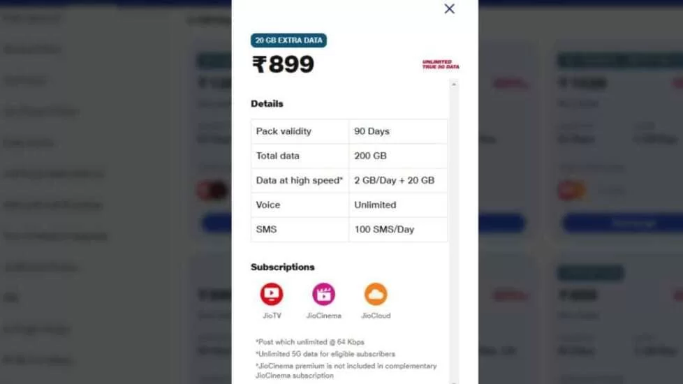 Jio's 90 days Plan