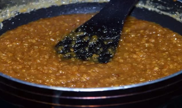 Moon Dal into Pan