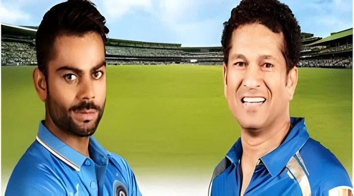 Virat Kohli and Sachin Tendulkar